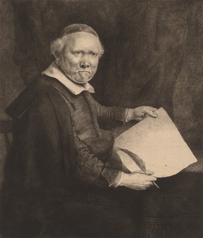 Lieven Willemsz van Coppenol: Isompi lautanen, 1658. tekijältä Rembrandt van Rijn