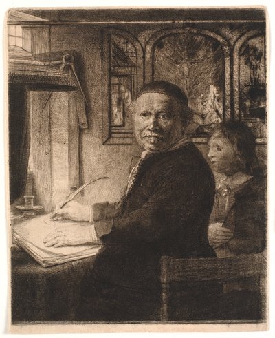 Lieven Willemsz van Coppenol, kirjoitusmestari: pienempi levy tekijältä Rembrandt van Rijn