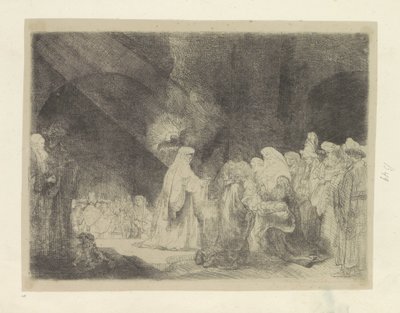 Loflied van Simeon Kokoelma kahdeksankymmentäviisi alkuperäistä vedosta (sarjan nimi) tekijältä Rembrandt van Rijn