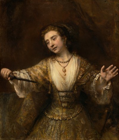 Lucretia tekijältä Rembrandt van Rijn