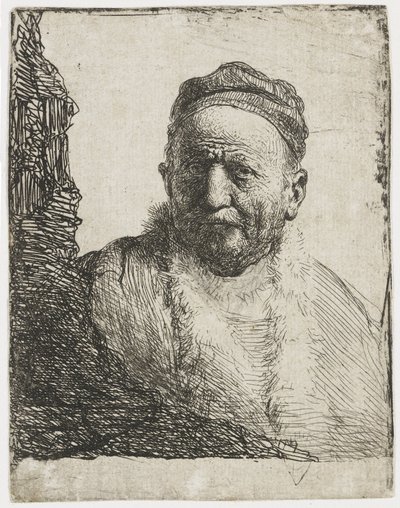 Mies, jolla on kalotti tekijältä Rembrandt van Rijn