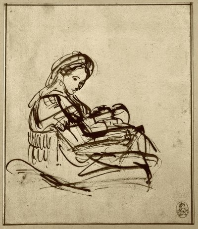 Maria mit dem Kind tekijältä Rembrandt van Rijn