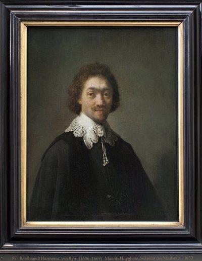Maurits Huygens, Lahayen (Alankomaat) ulkoministeri. Harmensz van Rijn Rembrandtin (1606-1669) maalaus öljy puulle tekijältä Rembrandt van Rijn