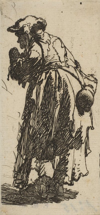 Vanha kerjäläinen ja kurpitsa, n. 1629, n. 1629. tekijältä Rembrandt van Rijn