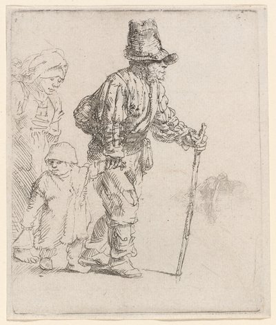 Talonpoikaperhe kulkurilla tekijältä Rembrandt van Rijn