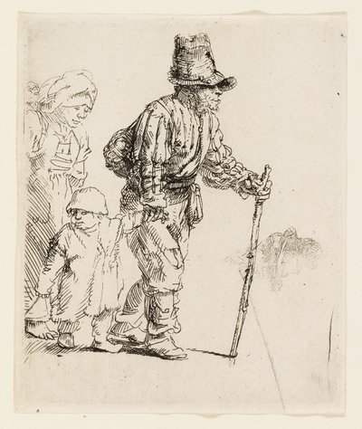Talonpoikaperhe kulkurilla tekijältä Rembrandt van Rijn