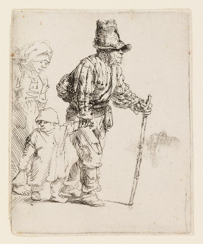 Talonpoikaisperhe kulkurina tekijältä Rembrandt van Rijn