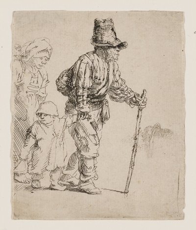 Vaeltava talonpoikaisperhe tekijältä Rembrandt van Rijn