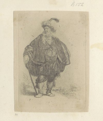 Persische mies Kokoelma kahdeksankymmentäviisi alkuperäistä vedosta (sarjan nimi) tekijältä Rembrandt van Rijn