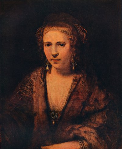 Hendrickje Stoffelsin muotokuva samettibaretin kanssa, c1654 tekijältä Rembrandt van Rijn