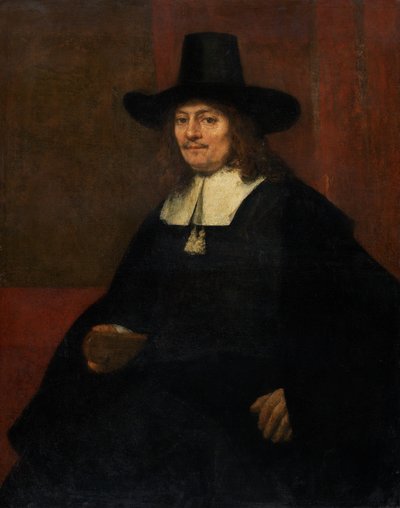 Muotokuva miehestä pitkässä hatussa, c. 1663. tekijältä Rembrandt van Rijn