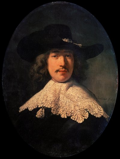 Nuoren miehen muotokuva pitsikaulus, 1634. tekijältä Rembrandt van Rijn