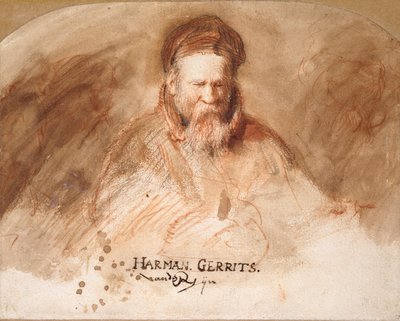 Vanhan miehen muotokuva Rembrandtin isästä, 1625-1630. tekijältä Rembrandt van Rijn