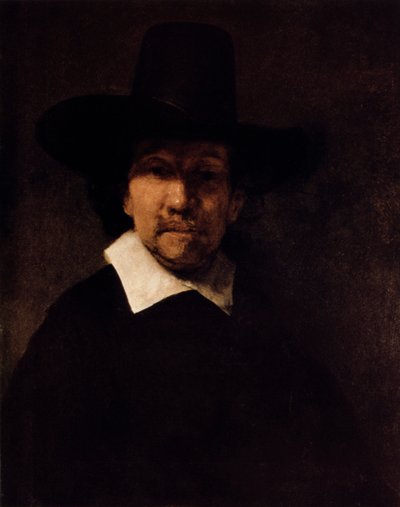 Runoilija Jeremias de Deckerin muotokuva, c1666 tekijältä Rembrandt van Rijn
