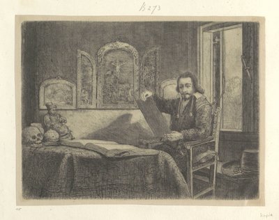 Apotheker Abraham Francenin muotokuva Kokoelma kahdeksankymmentäviisi alkuperäistä vedosta (sarjan nimi) tekijältä Rembrandt van Rijn