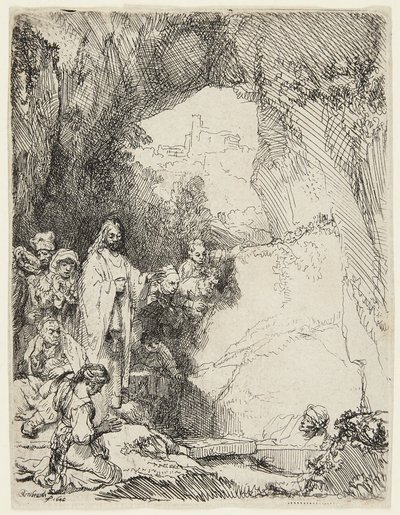 Lazaruksen herättäminen kuolleista tekijältä Rembrandt van Rijn