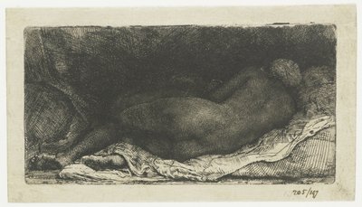 Makaava nainen alaston Makaava nainen alaston tekijältä Rembrandt van Rijn