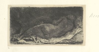 Makaava nainen alaston tekijältä Rembrandt van Rijn