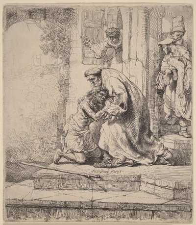 Tuhlaajapoika palaa kotiin tekijältä Rembrandt van Rijn