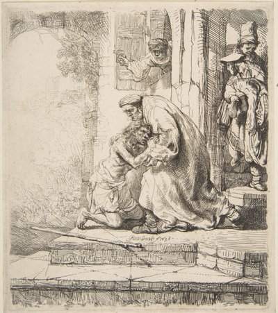 Tuhlaajapojan paluu, 1620-69. tekijältä Rembrandt van Rijn