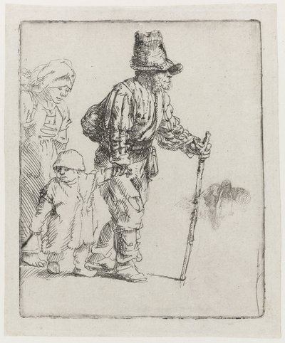 Kiertävä maanviljelijäperhe tekijältä Rembrandt van Rijn