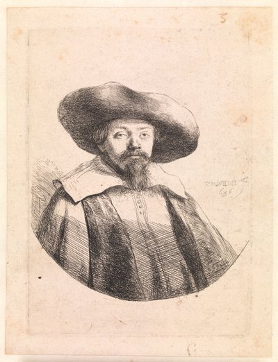 Samuel Manasseh Ben Israel, juutalainen kirjailija tekijältä Rembrandt van Rijn