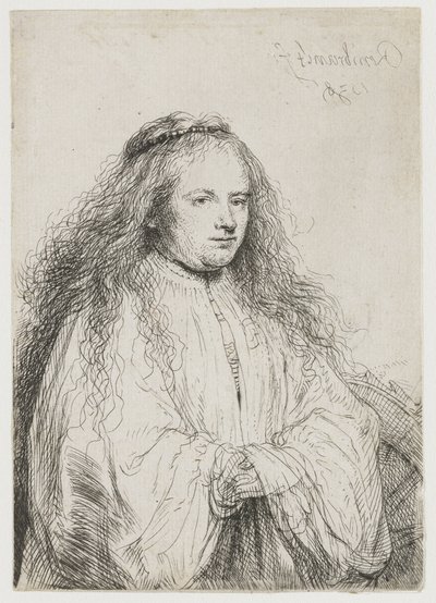Saskia hahmona Pyhä Katariina Aleksandrialainen Pyhä Katariina ("Pieni juutalainen morsian") tekijältä Rembrandt van Rijn