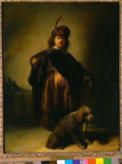 Selbstbildnis in orientalischem Kostüm tekijältä Rembrandt van Rijn