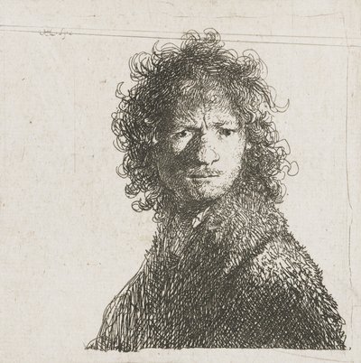 Omakuva rypistyneenä, 1630 tekijältä Rembrandt van Rijn