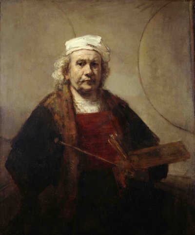 Omakuva kahdella ympyrällä, n. 1665-1669 tekijältä Rembrandt van Rijn