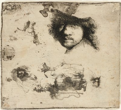 Tutkimuslehti, 1632. tekijältä Rembrandt van Rijn