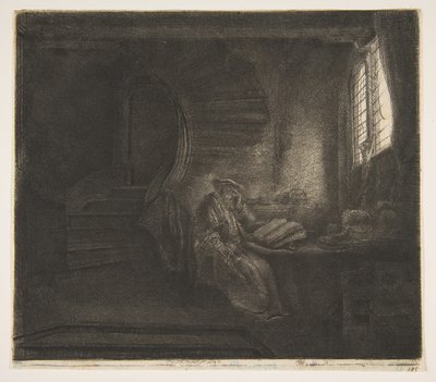 St. Jerome in a Dark Chamber, 1642. tekijältä Rembrandt van Rijn