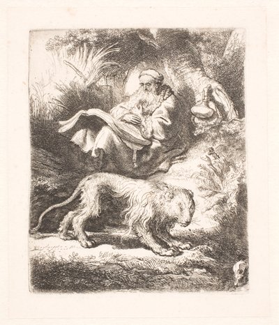 Pyhän Hieronymuksen lukeminen tekijältä Rembrandt van Rijn