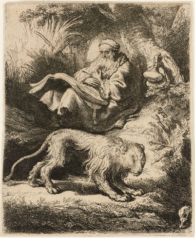 Pyhän Hieronymuksen luku, 1634. tekijältä Rembrandt van Rijn