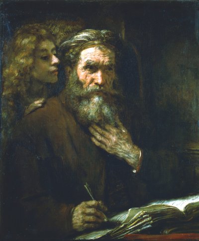 Pyhä Matteus evankelista, 1661 tekijältä Rembrandt van Rijn