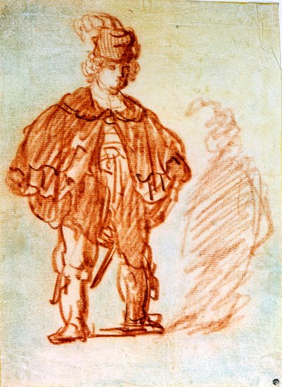 Pysyvä näyttelijä, 1630-luku. tekijältä Rembrandt van Rijn