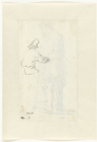 Tutkimus miehestä, nähtynä takaapäin tekijältä Rembrandt van Rijn