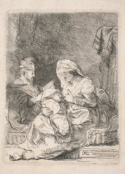 Pyhä perhe tekijältä Rembrandt van Rijn