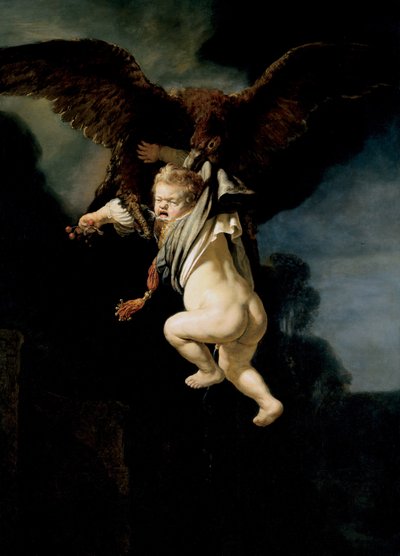 Ganymeden sieppaus, 1635 tekijältä Rembrandt van Rijn