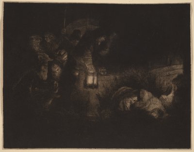 Paimenien palvonta: yökuva tekijältä Rembrandt van Rijn