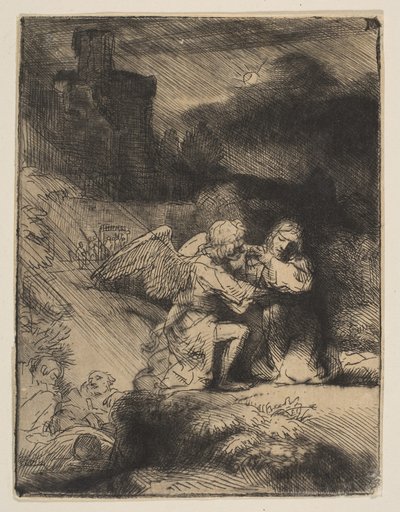 Agony in the Garden, n. 1652. tekijältä Rembrandt van Rijn