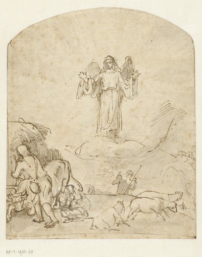 Ilmoitus paimenille tekijältä Rembrandt van Rijn