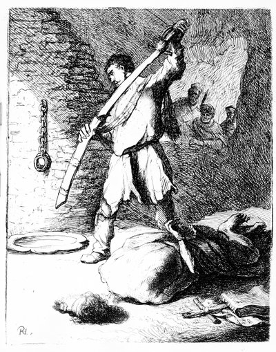Johannes Kastajan pään mestaus, noin 1627 tekijältä Rembrandt van Rijn