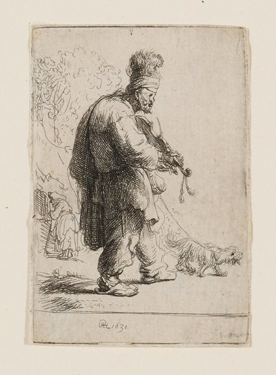 Sokea viulunsoittaja tekijältä Rembrandt van Rijn