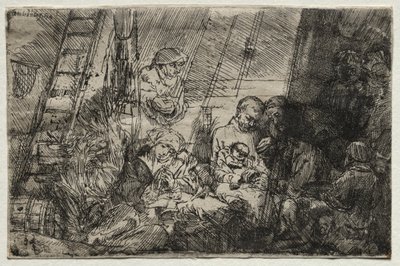 Ympärileikkaus tallissa tekijältä Rembrandt van Rijn