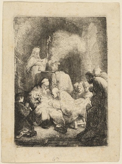 Ympärileikkaus: Pieni lautanen tekijältä Rembrandt van Rijn