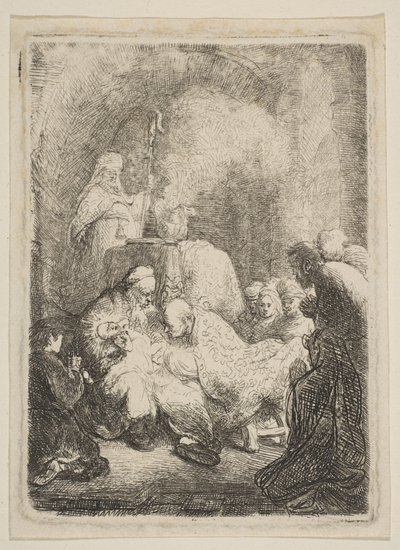 Ympärileikkaus: Pieni lautanen, n. 1630. tekijältä Rembrandt van Rijn