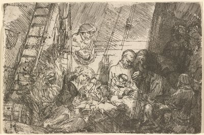 Ympärileikkaus tallissa tekijältä Rembrandt van Rijn