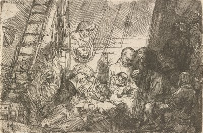 Ympärileikkaus tallissa, 1654. tekijältä Rembrandt van Rijn
