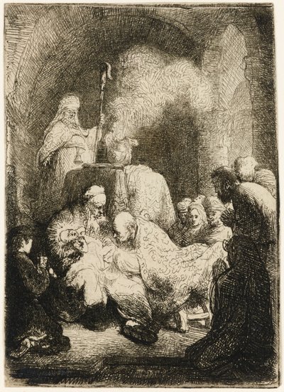 Ympärileikkaus: pieni levy, 1630. tekijältä Rembrandt van Rijn
